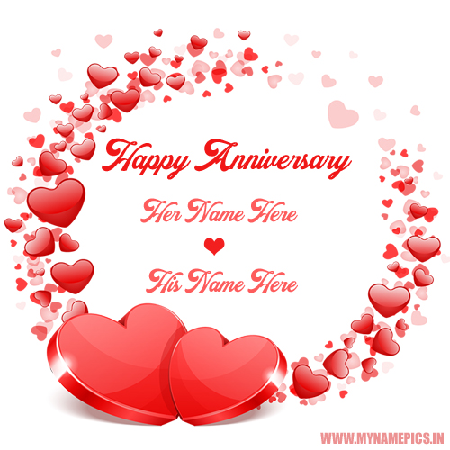 Happy Anniversary Wishes Romantic Greeting With Name
