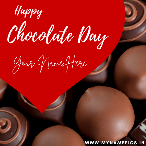 Happy Chocolate Day 9th Feb Love Greeting With Name