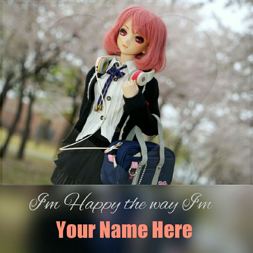 Innocent and Happy Doll Greeting With Your Name