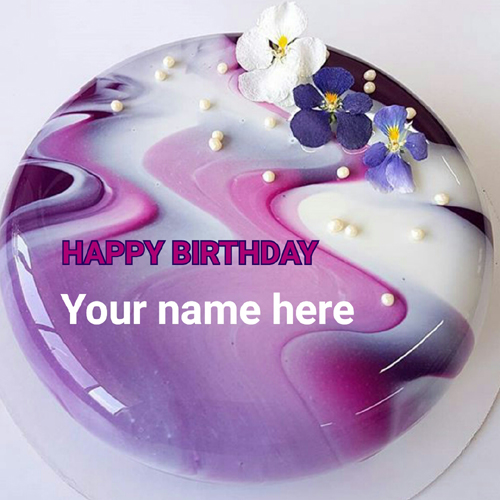 Russian Natural Ingredients Mirror Cake With Your Name