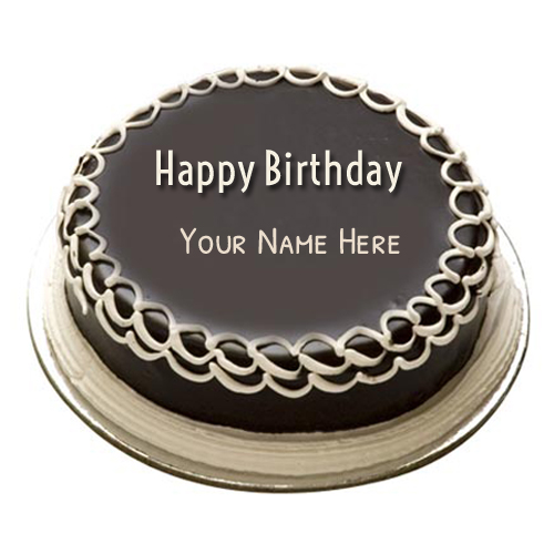 Customize Chocolate Birthday Cake With Your Name