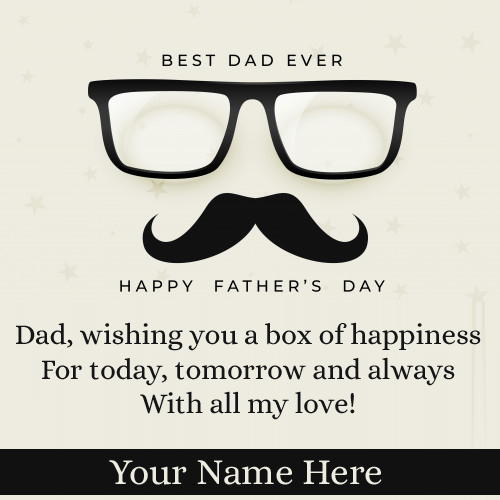 Fathers Day Quote Greeting Card With Custom Name