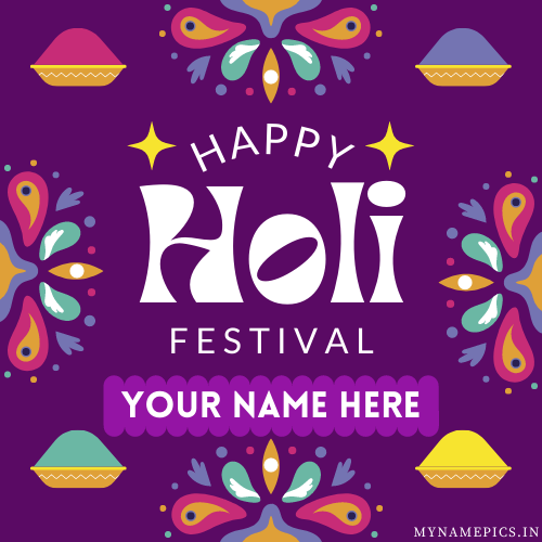 Happy Holi 2022 Festival Social Media Post With Name