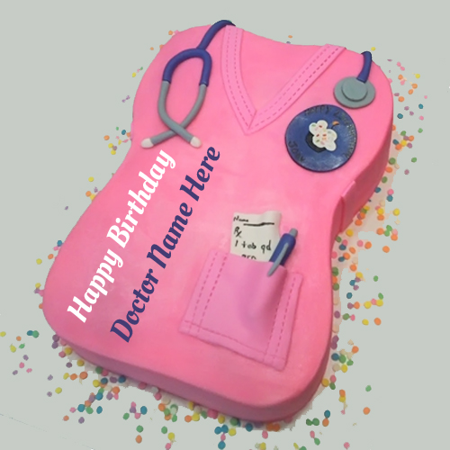Happy Birthday Nurse Scrub Cake With Your Name