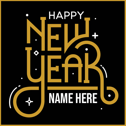 Happy New Year Sticker Image With Company Name