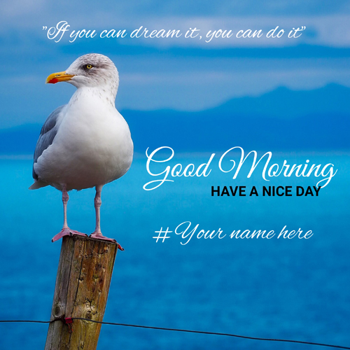 Inspirational Morning Whatsapp Greeting Card With Name