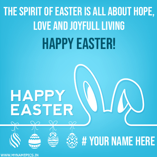 Happy Easter Celebration Quote Greeting With Name