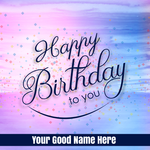 Write Name on Birthday Card With Colorful Watercolors