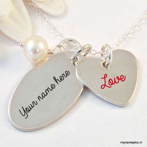Write your name on silver Pendant profile picture.