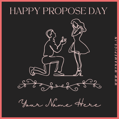 Happy Propose Day 8th February 2023 Greeting With Name