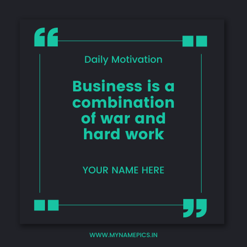 Business Motivational Quote Greeting With Company Name