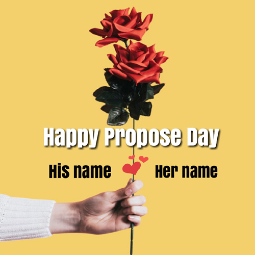Happy Propose Day 8th February Love Greeting With Name