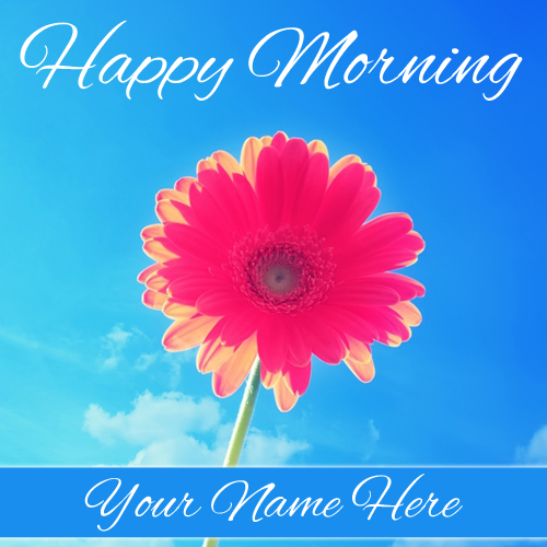 Write Name on Happy Morning Wishes Beautiful Greeting