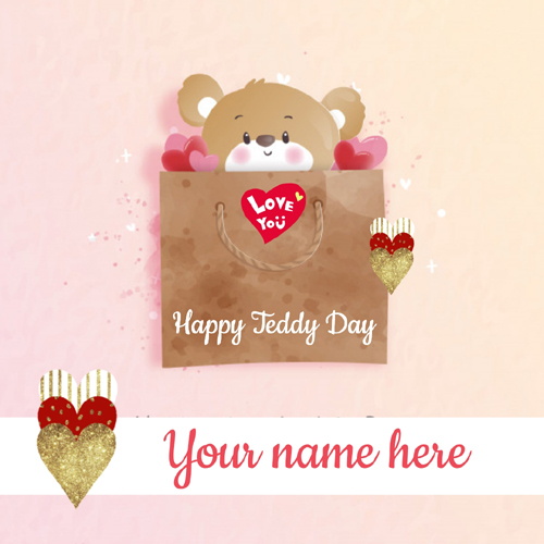 Happy Teddy Day 2020 Valentine Greeting With Name