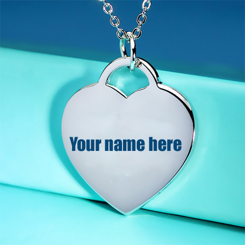 Personalized Heart Shape Silver Love Pendant With Name