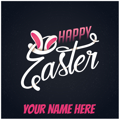 Happy Easter Day Designer Whatsapp Greeting With Name