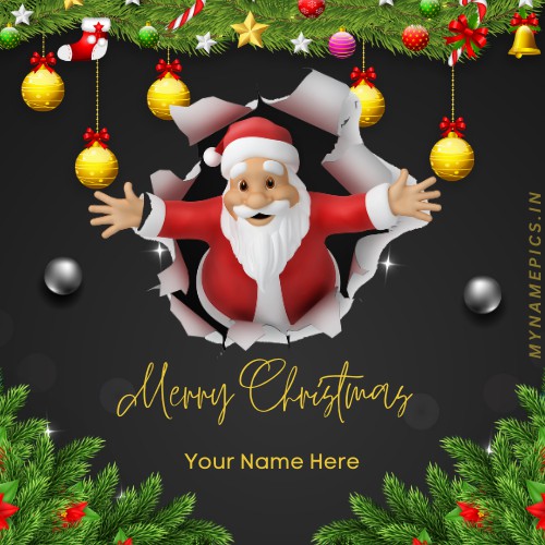 Happy Holidays Christmas Greeting With Name Edit