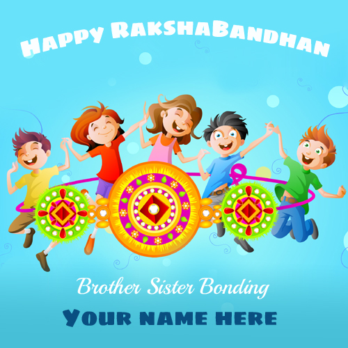Beautiful Brother Sister Name Pics For Raksha Bandhan