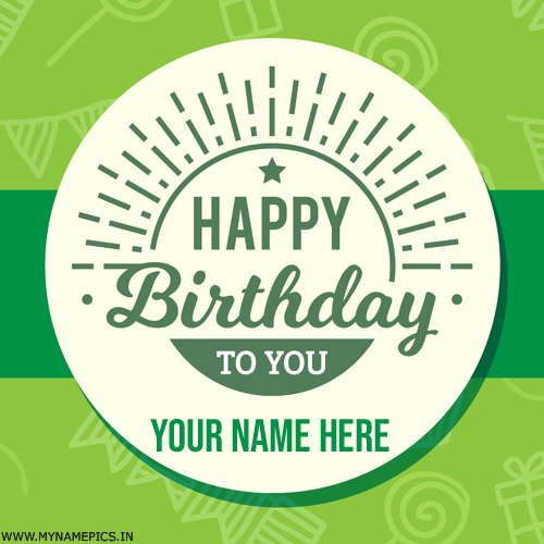 Write Name on Simple Birthday Card For Whatsapp Status