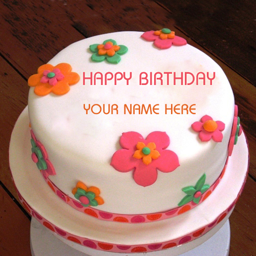 Write Name on Happy Birthday Wishes Cake