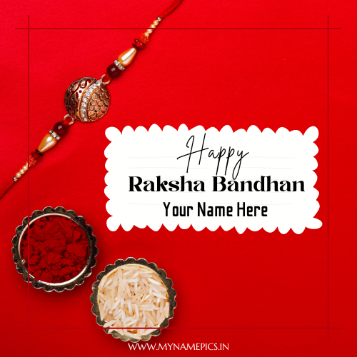 Print Brother Name on Raksha Bandhan Greeting Card