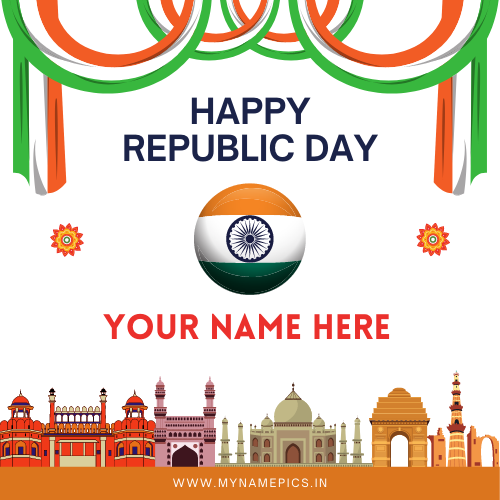 Happy Republic Day 2022 Traditional Greeting With Name