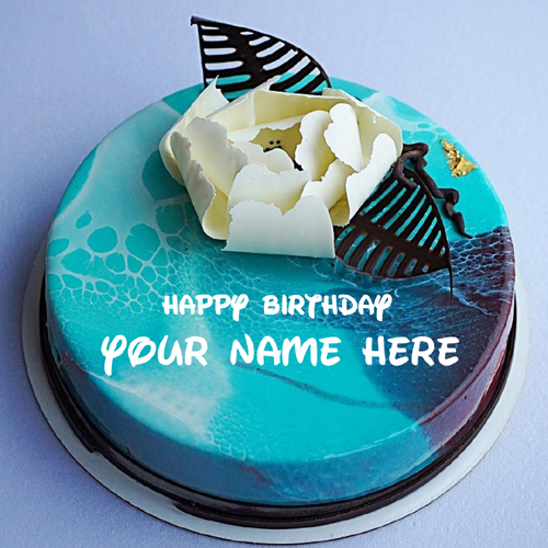 Birthday Wishes Sailor Theme Mirror Cake With Name