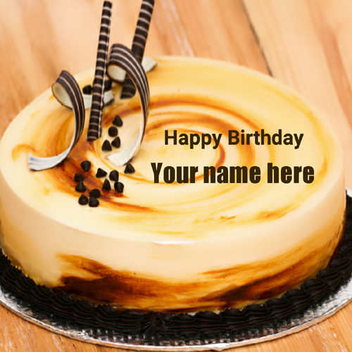 Happy Birthday Buttercream Mango Cake With Your Name