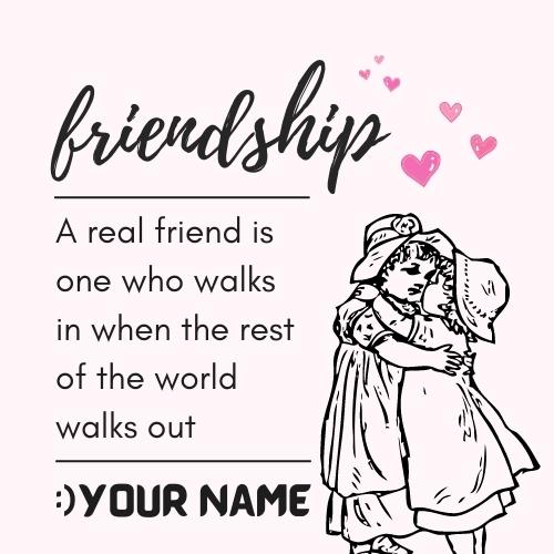 Real Friendship Special Status Image With Your Name