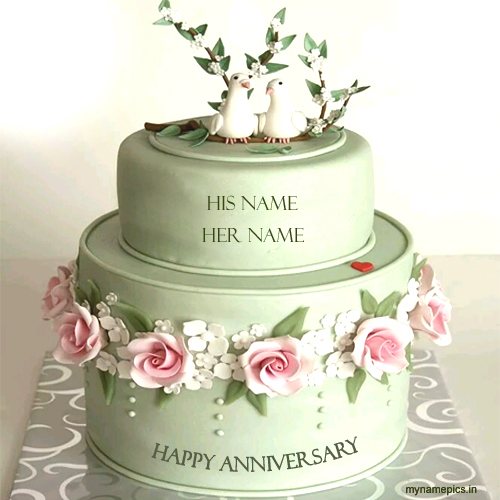 online Happy Anniversary Cake Name Picture