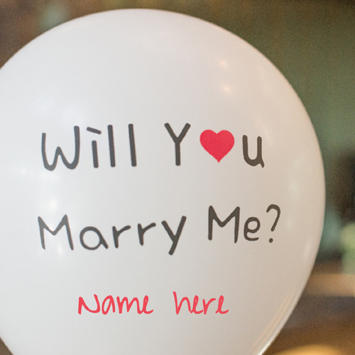 Will You Merry Me Love Propose Greeting Card With Name