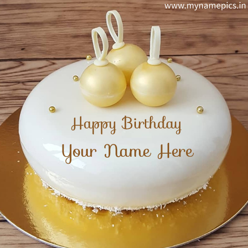 Caramelized White Chocolate Birthday Cake With Name
