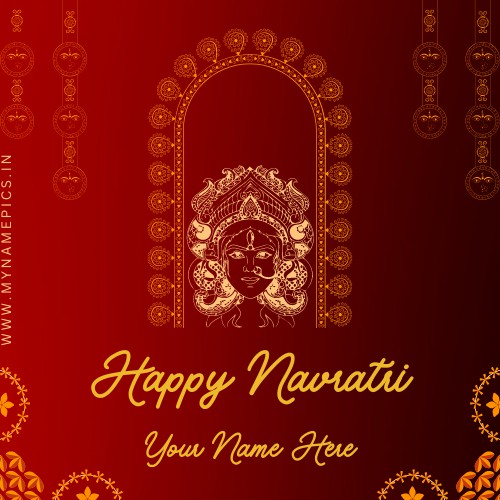 Happy Navratri Festival 2022 Status Image With Name