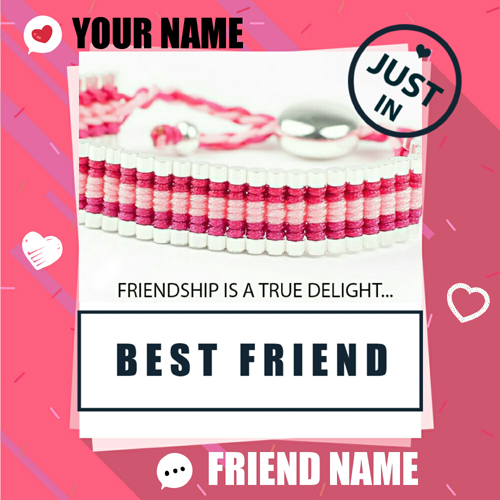Friendship Day Special Designer Greeting With Your Name