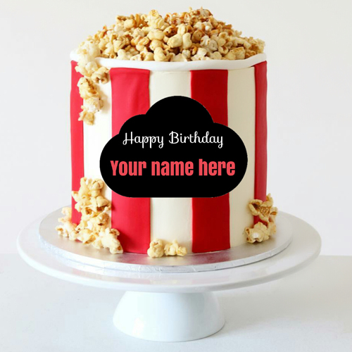 Birthday Wishes Special Popcorn Tub Cake With Your Name