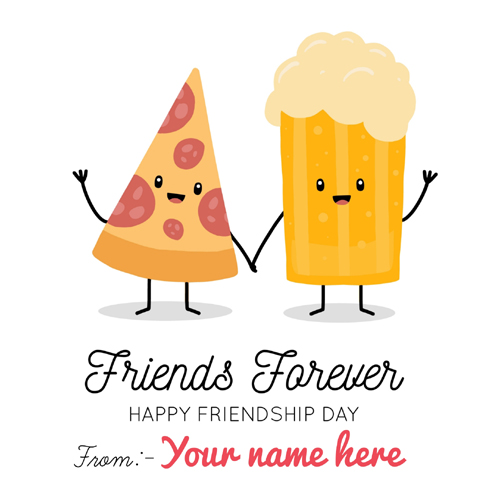 Friends Forever Friendship Day Cute Greeting With Name