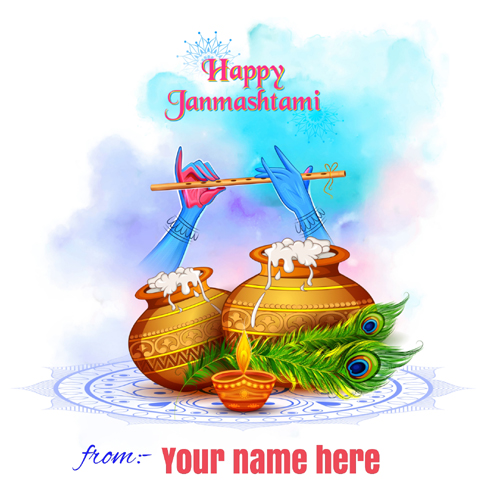 Happy Krishna Janmashtami Celebration DP Pics With Name