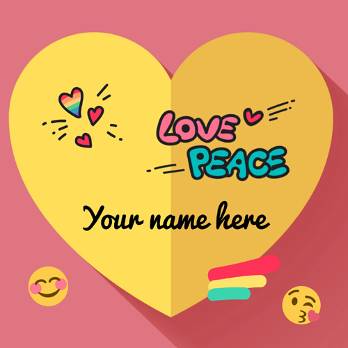 Beautiful and Romantic Heart Greeting With Lover Name