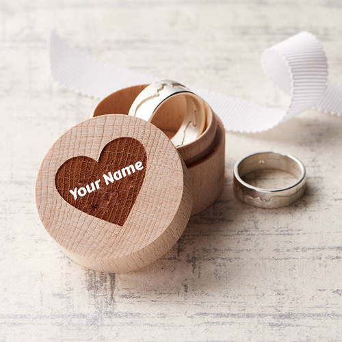 Personalised Wedding Ring Wooden Box With Your Name