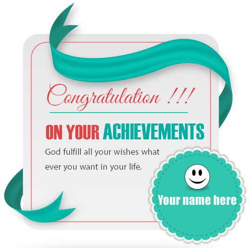 write name on congratulations greeting card pix