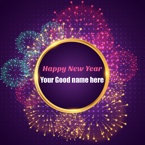 Happy New Year Diwali greeting card with your name