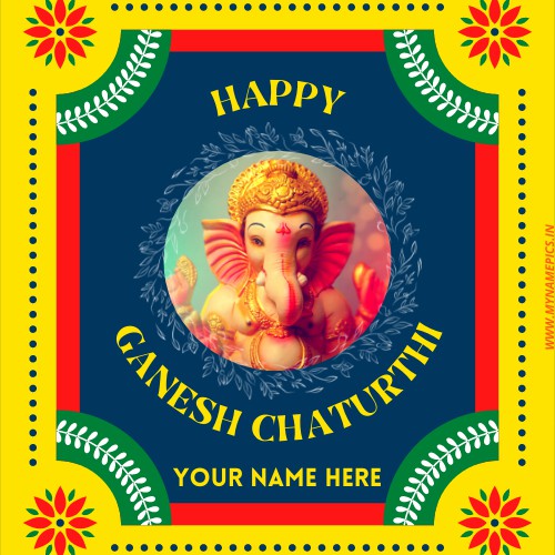 Happy Ganesh Chaturthi 2022 Greeting With Name Edit