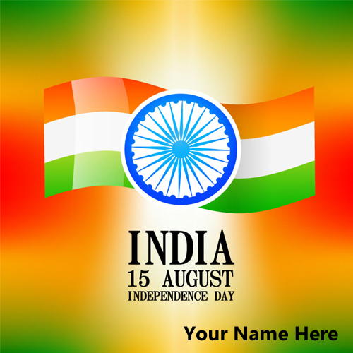 Create Whatsapp Greeting of Independence Day With Name