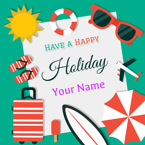 Happy Holidays Wishes Greeting With Your Name
