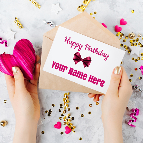 Beautiful Happy Birthday Card For Lover With Your Name