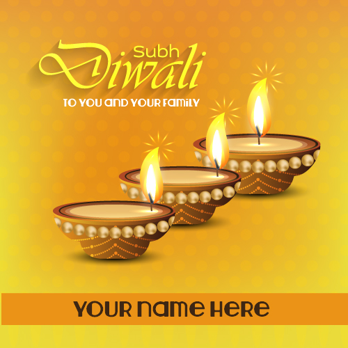 Shubh Diwali Beautiful Whatsapp Greeting With Your Name