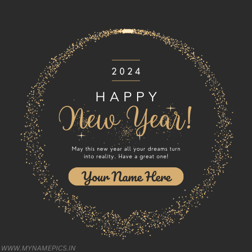 Happy New Year 2024 Greeting Card With Name