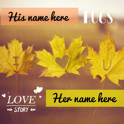 I Love You Couple Romantic Greeting With Custom Name