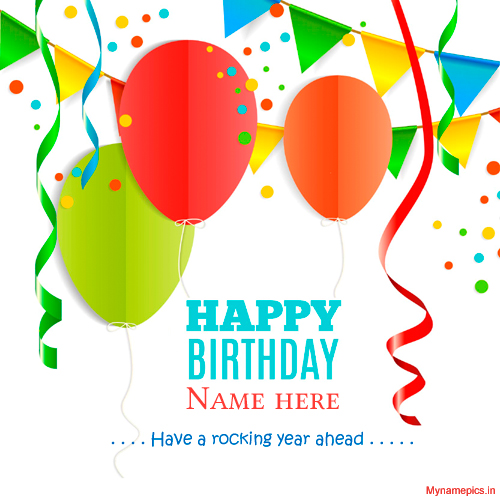 Write your name on lovely birthday wish profile pix