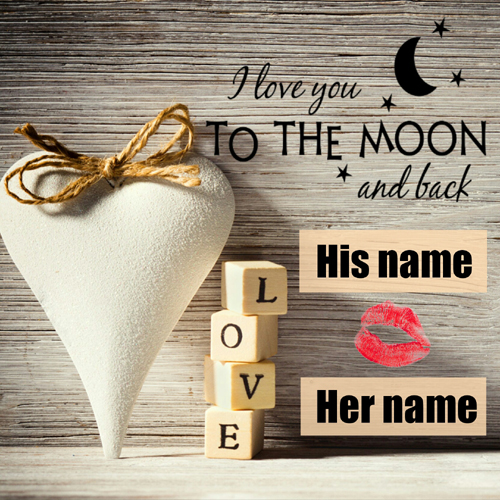 I Love You Romantic Couple Name Greeting For Whatsapp